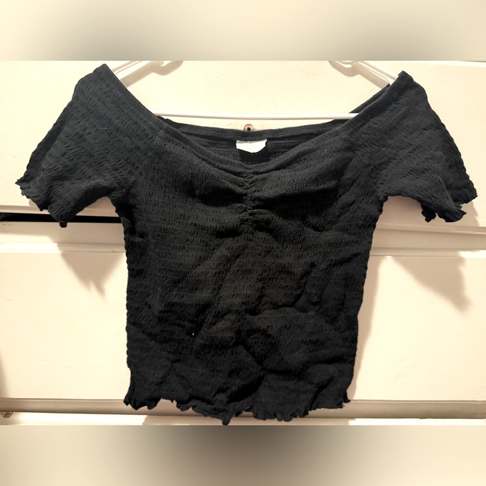 Abound Black Crop Top, Size Small